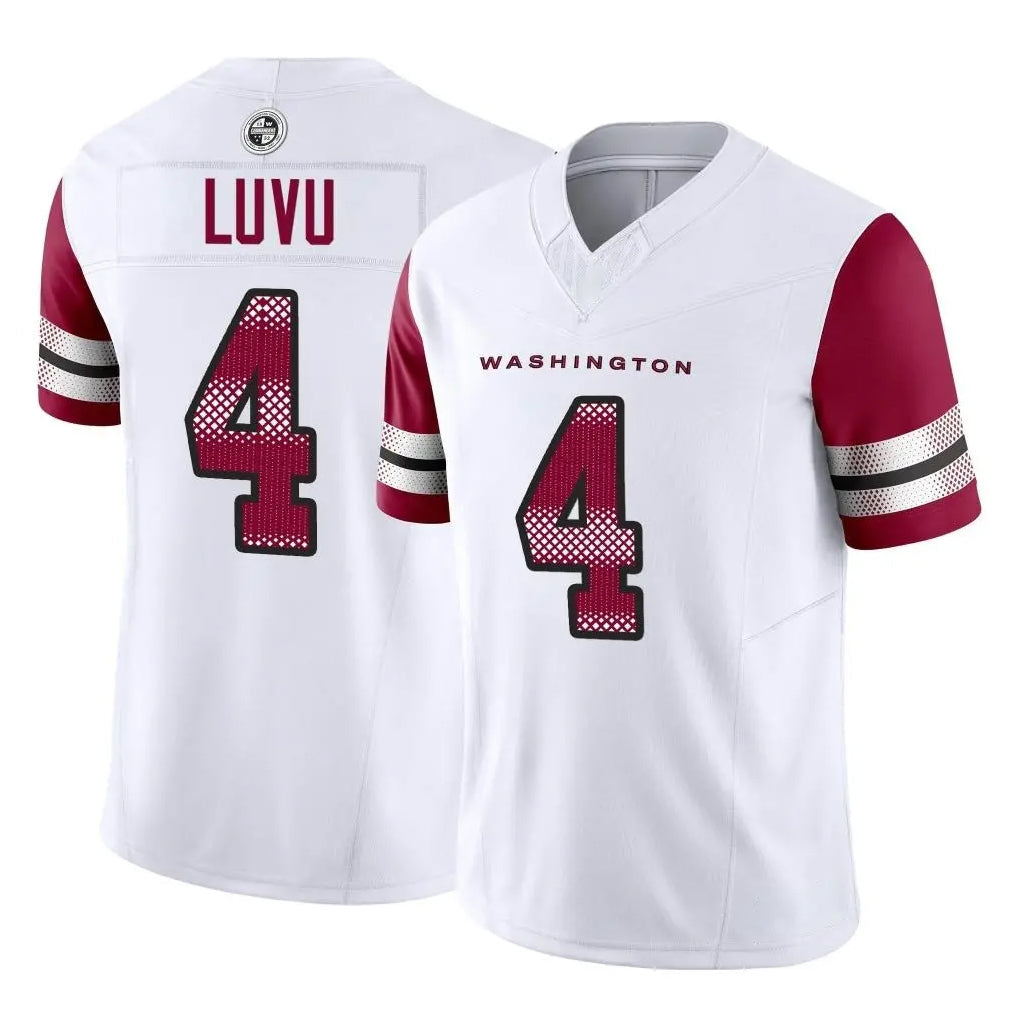 Friene W.Commanders #4 Frankie Luvu Player White Vapor F.U.S.E. Limited Home Game Stitched Jerseys