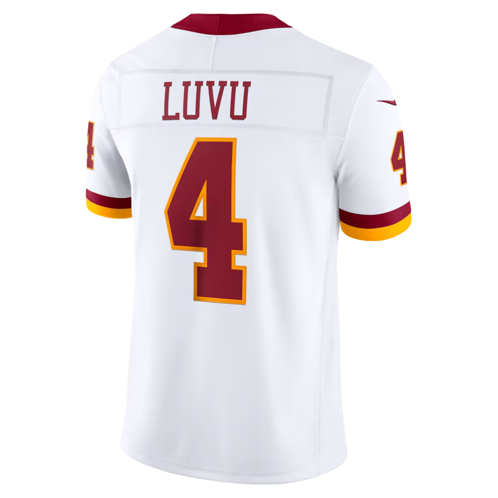Friene W.Commanders #4 Frankie Luvu White Vapor F.U.S.E. Stitched Limited Jerseys