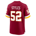 Friene W.Commanders #52 Sonny Styles Burgundy 2026 Draft First Round Pick No. 7 Team Game Stitched Jerseys