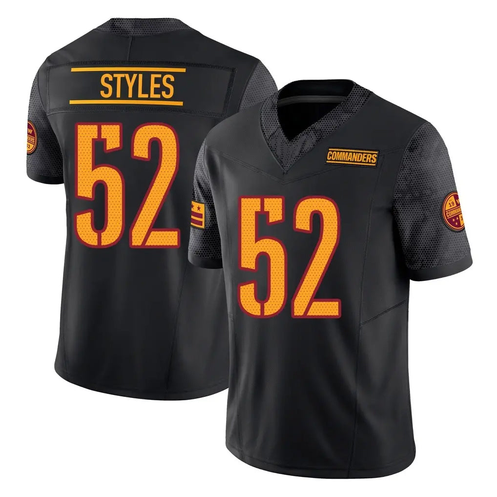 Friene W.Commanders #52 Sonny Styles Player Black Limited Vapor F.U.S.E. Home Game Stitched Jerseys