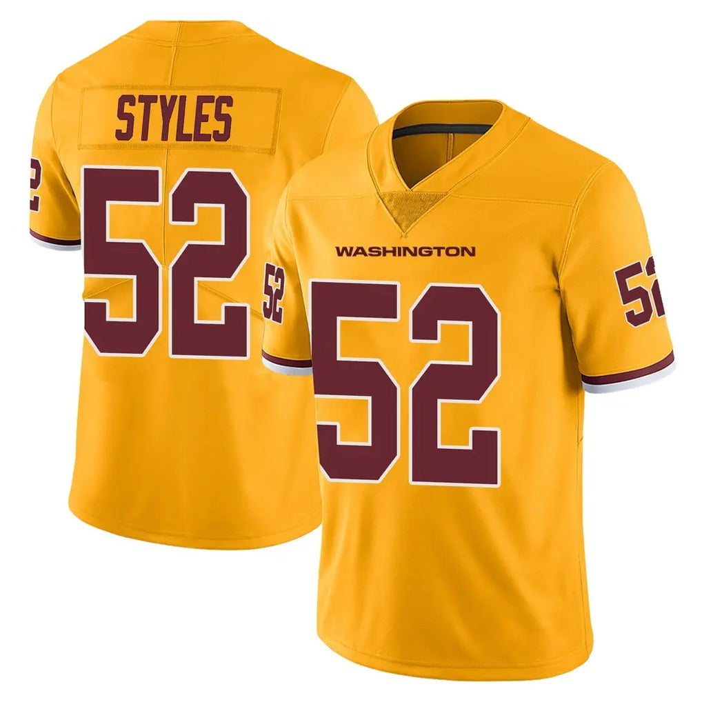 Friene W.Commanders #52 Sonny Styles Player Gold Limited Color Rush Home Game Stitched Jerseys