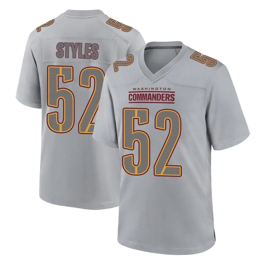 Friene W.Commanders #52 Sonny Styles Player Gray Atmosphere Fashion Home Game Stitched Jerseys