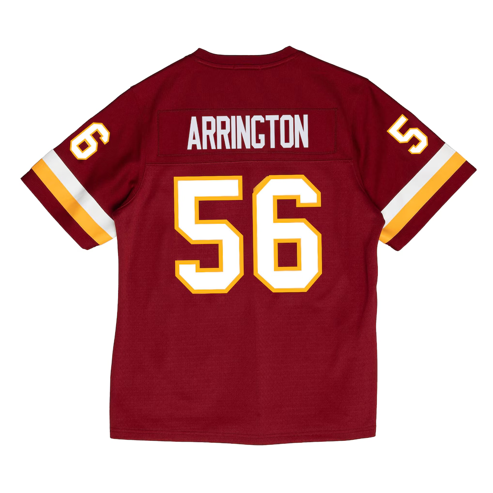 Friene W.Commanders #56 LaVar Arrington Mitchell & Ness Burgundy 2001 Legacy Throwback Replica Puhic Game Stitched Jerseys