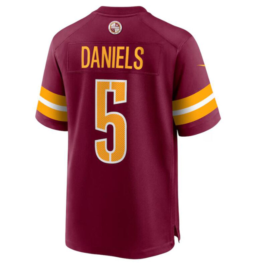Friene W.Commanders #5 Jayden Daniels Burgundy 2024 Draft First Round Pick Player Game Stitched Jerseys