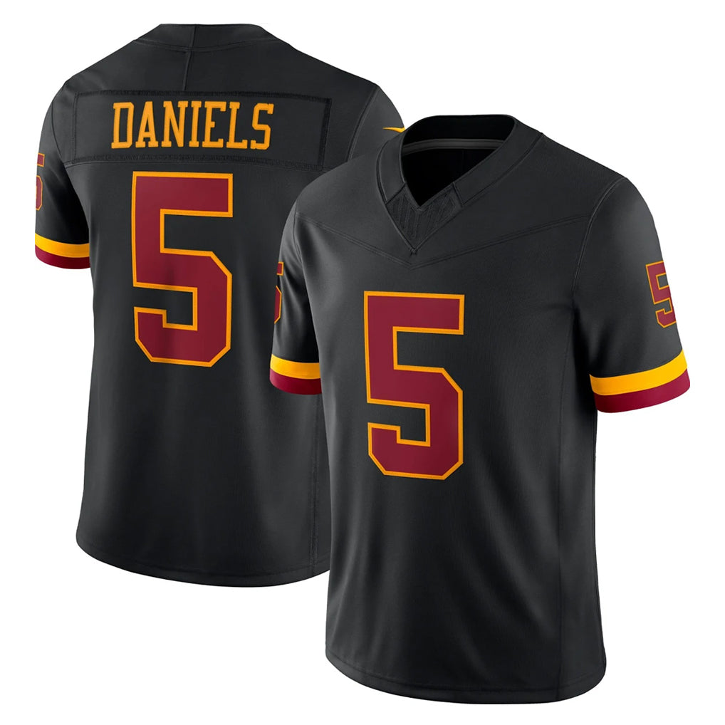 Friene W.Commanders #5 Jayden Daniels Player Black Limited Vapor Home Game Stitched Jerseys