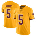 Friene W.Commanders #5 Jayden Daniels Player Gold Limited Color Rush Home Game Stitched Jerseys