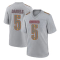 Friene W.Commanders #5 Jayden Daniels Player Gray Atmosphere Fashion Home Game Stitched Jerseys