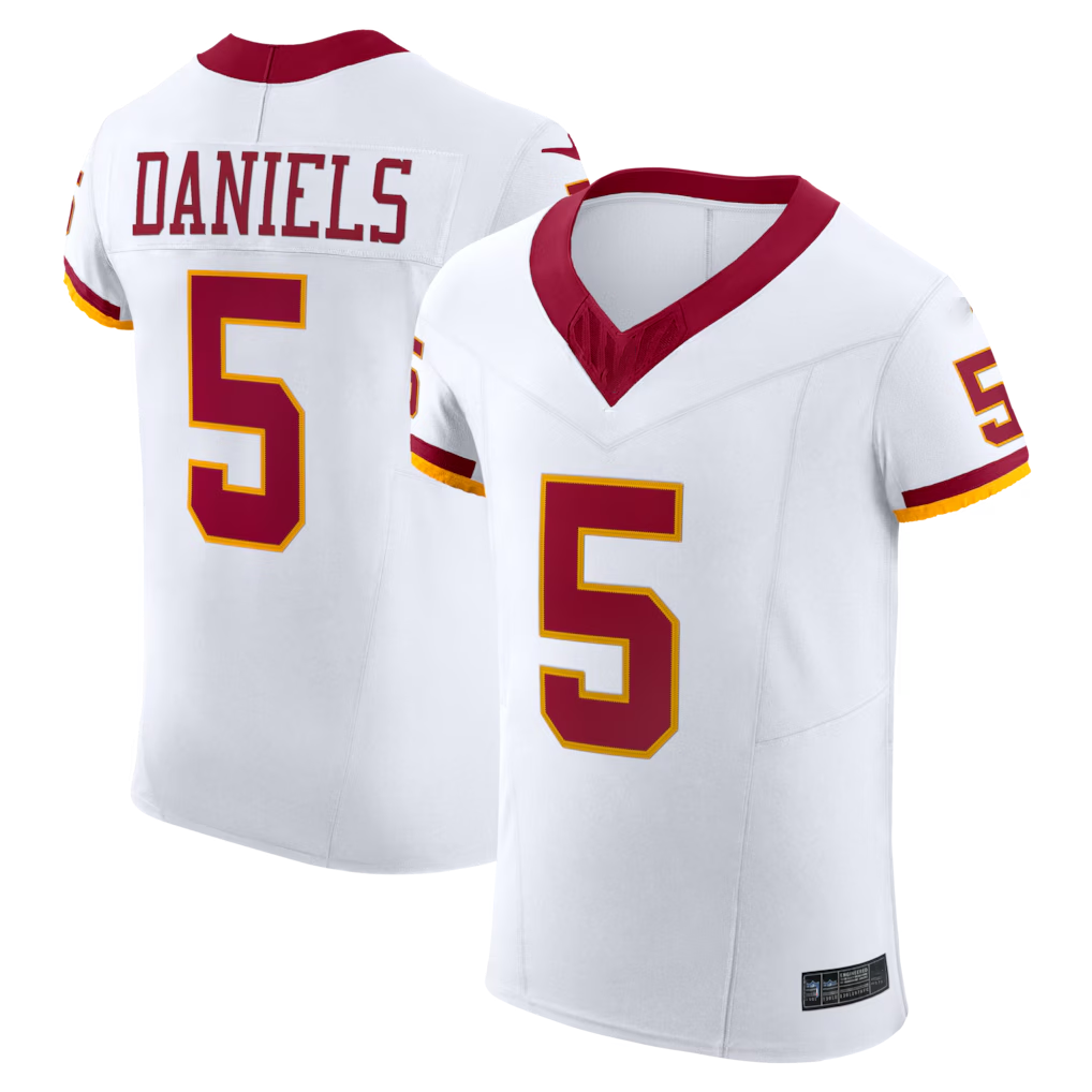 Friene W.Commanders #5 Jayden Daniels White Alternate 2 Super Bowl Era Vapor F.U.S.E. Elite Stitched Jerseys