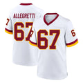 Friene W.Commanders #67 Nick Allegretti Player White Home Game Stitched Jerseys