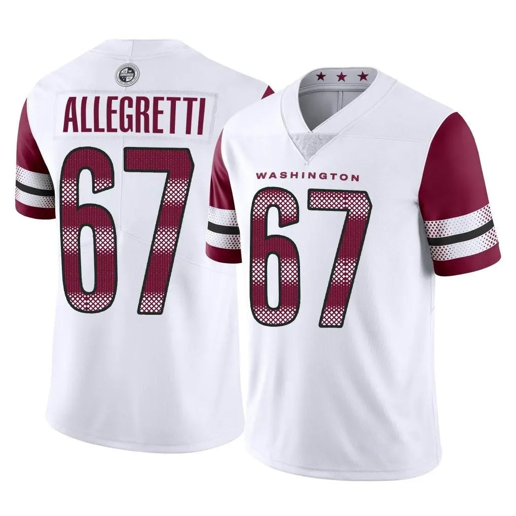 Friene W.Commanders #67 Nick Allegretti Player White Limited Vapor Home Game Stitched Jerseys