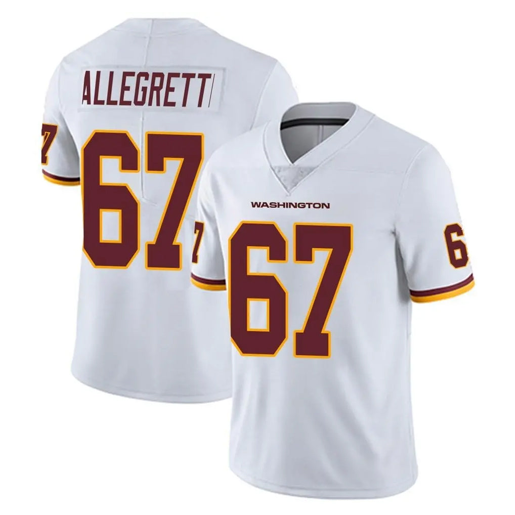 Friene W.Commanders #67 Nick Allegretti Player White Limited Vapor Untouchable Home Game Stitched Jerseys