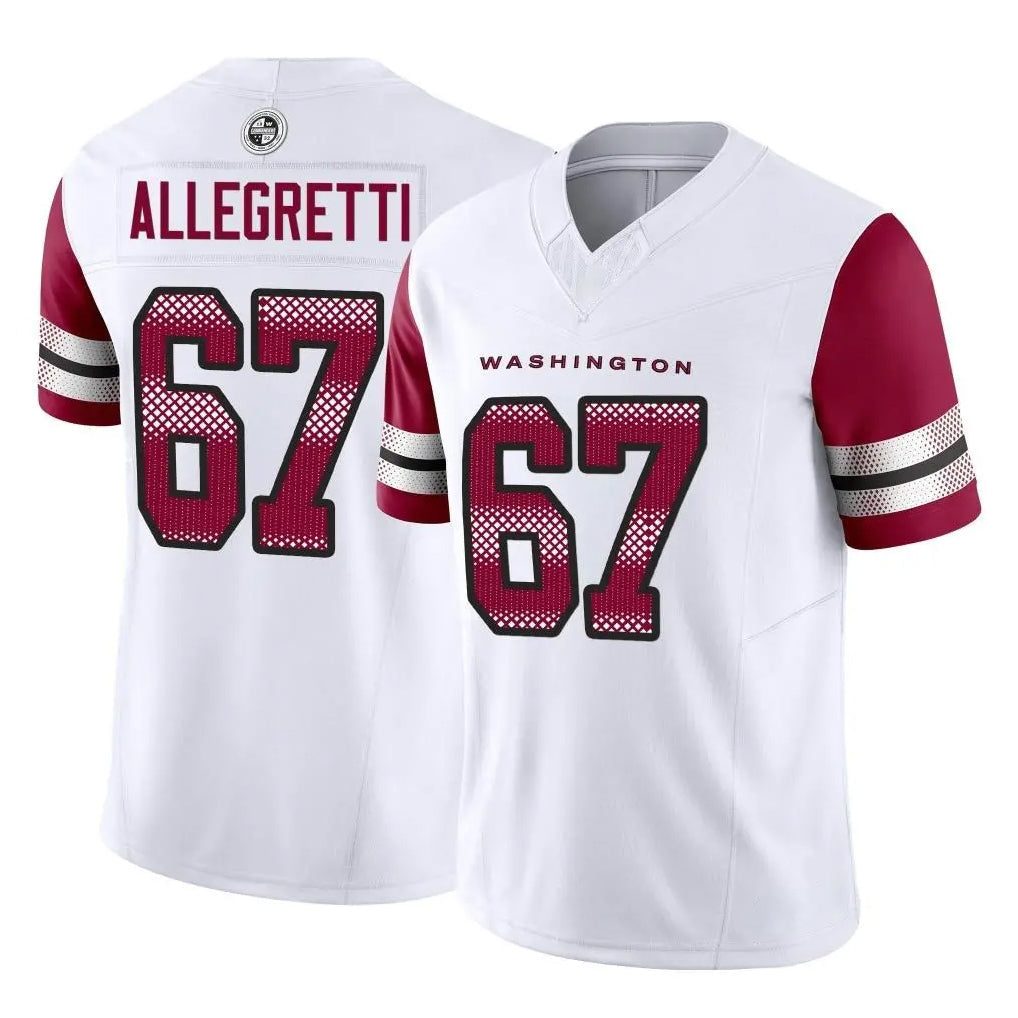 Friene W.Commanders #67 Nick Allegretti Player White Vapor F.U.S.E. Limited Home Game Stitched Jerseys