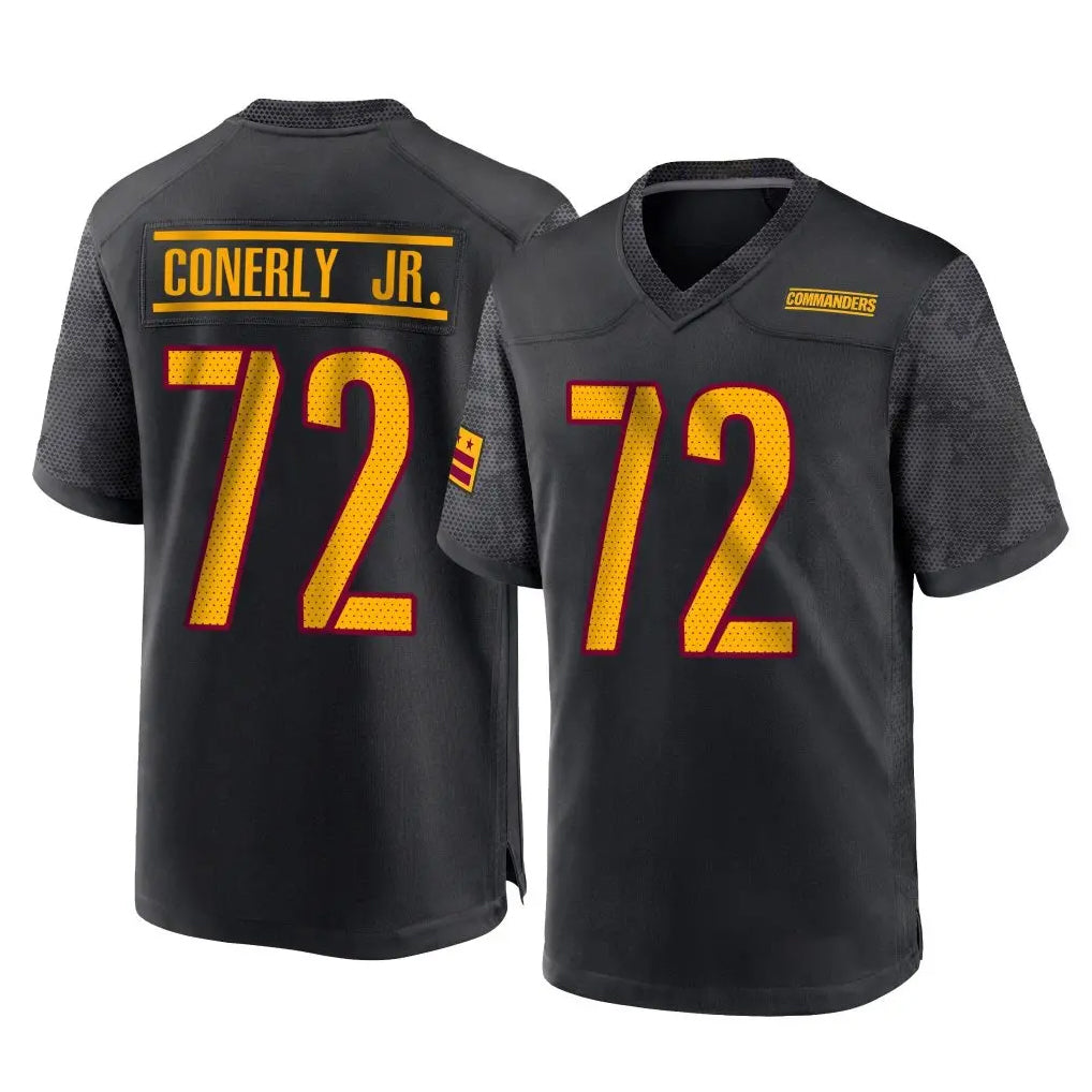 Friene W.Commanders #72 Josh Conerly Jr. Player Black Home Game Stitched Jerseys