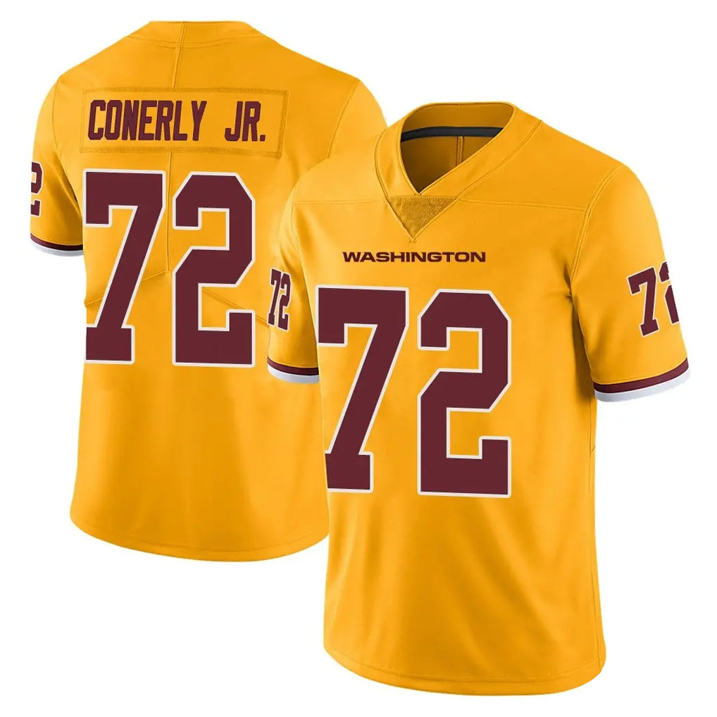 Friene W.Commanders #72 Josh Conerly Jr. Player Gold Limited Color Rush Home Game Stitched Jerseys