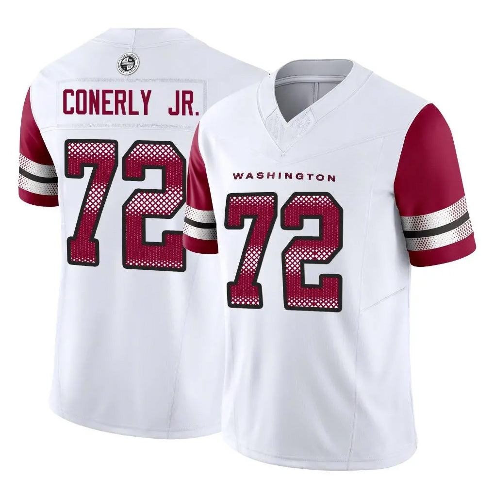 Friene W.Commanders #72 Josh Conerly Jr. Player White Vapor F.U.S.E. Limited Home Game Stitched Jerseys