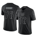 Friene W.Commanders #76 Sam Cosmi Player Black Limited Reflective Home Game Stitched Jerseys
