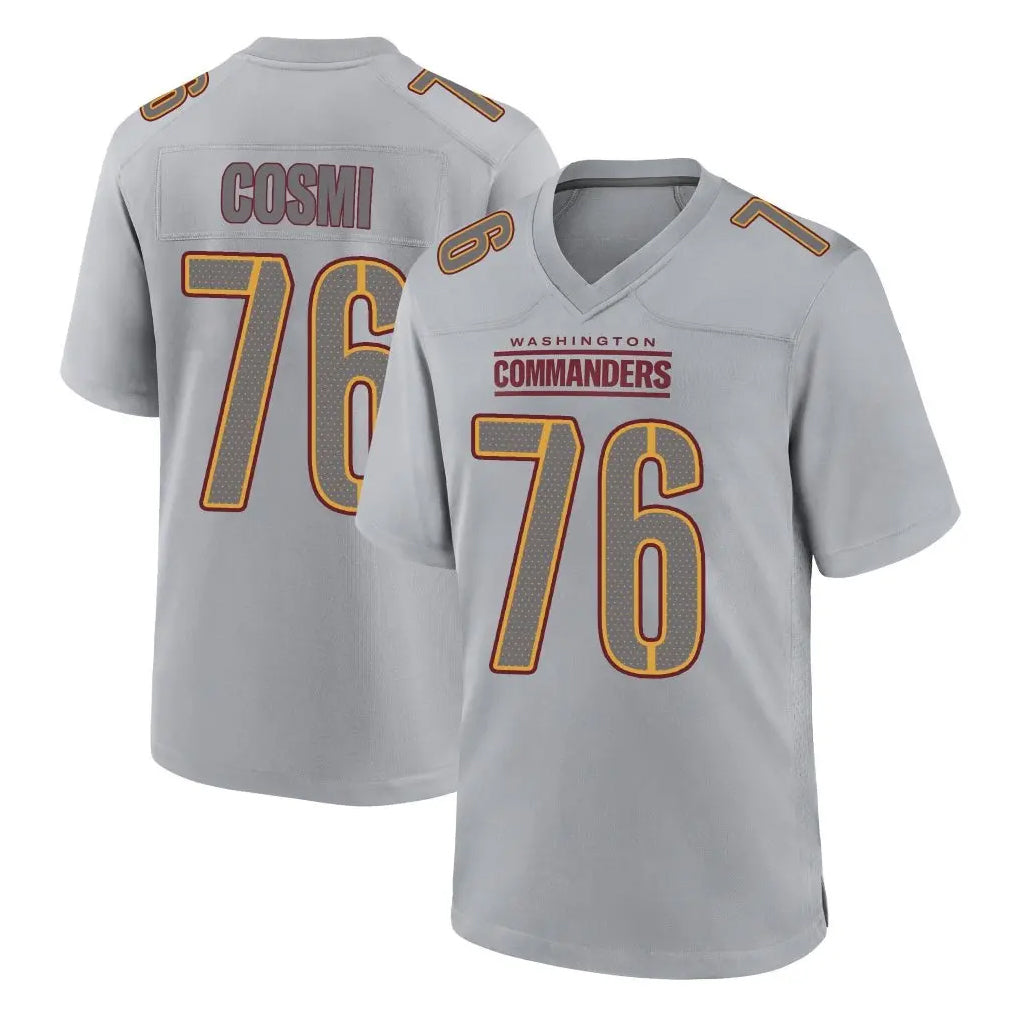 Friene W.Commanders #76 Sam Cosmi Player Gray Atmosphere Fashion Home Game Stitched Jerseys