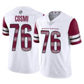 Friene W.Commanders #76 Sam Cosmi Player White Limited Vapor Home Game Stitched Jerseys
