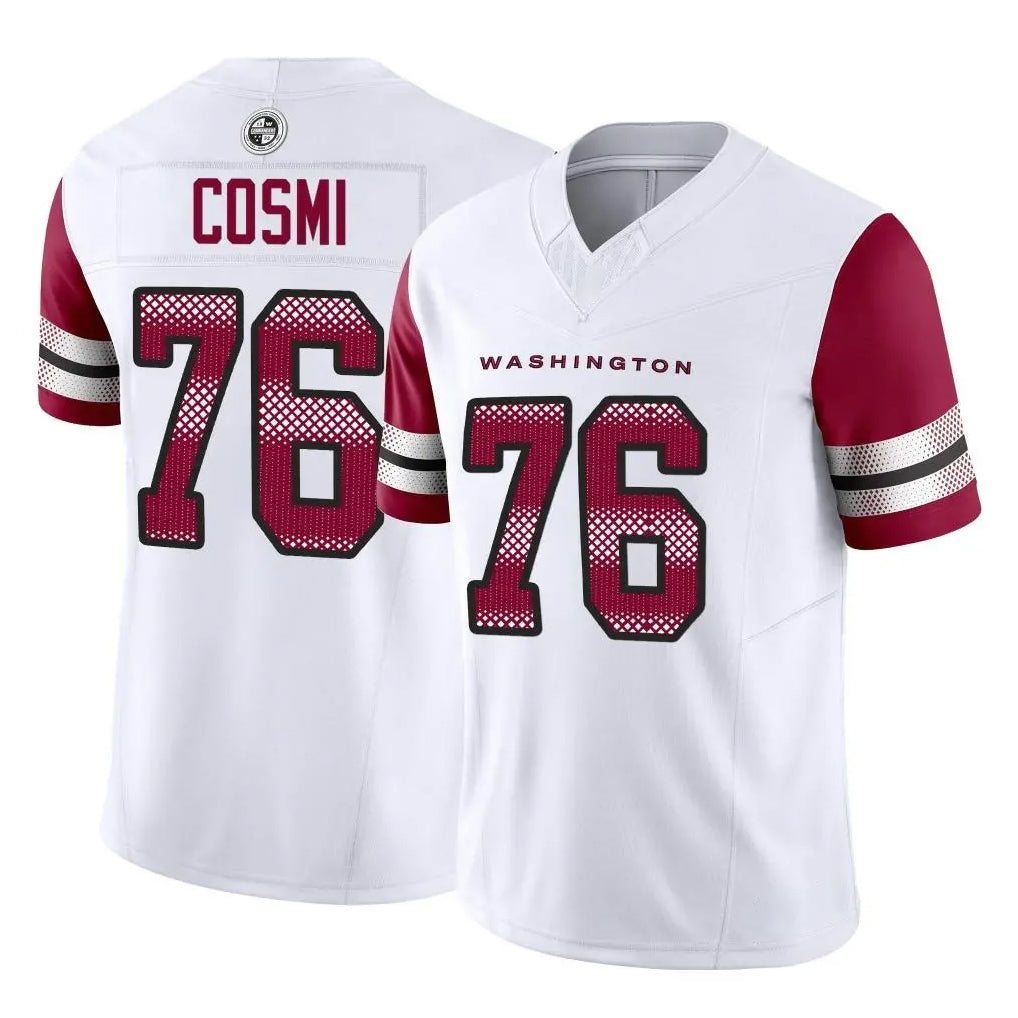 Friene W.Commanders #76 Sam Cosmi Player White Vapor F.U.S.E. Limited Home Game Stitched Jerseys