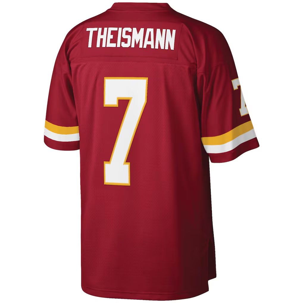 Friene W.Commanders #7 Joe Theismann Mitchell & Ness Burgundy Legacy Replica Puhic  Stitched Jerseys