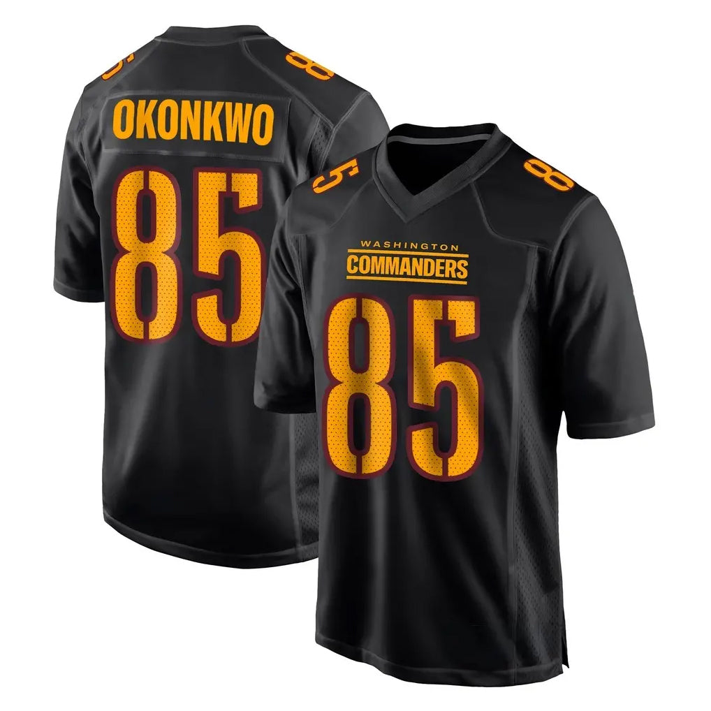 Friene W.Commanders #85 Chig Okonkwo Player Black Carbon Fashion Home Game Stitched Jerseys