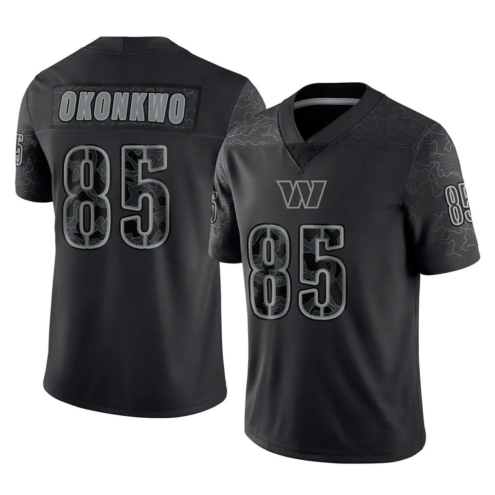 Friene W.Commanders #85 Chig Okonkwo Player Black Limited Reflective Home Game Stitched Jerseys