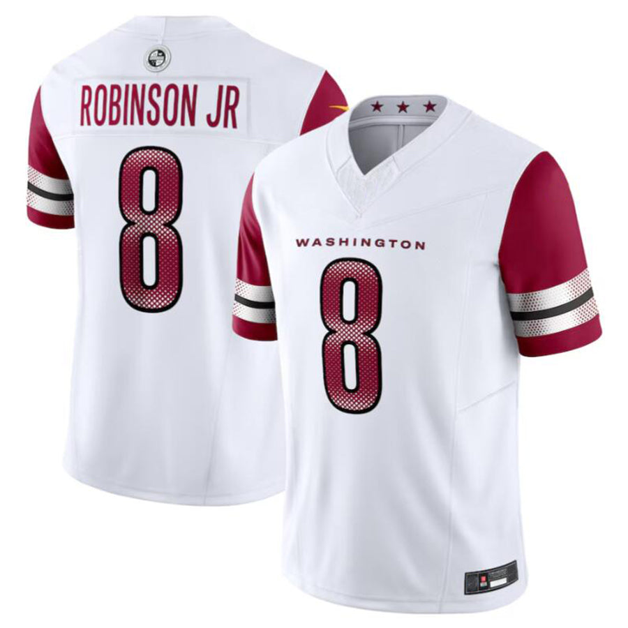 Friene W.Commanders #8 Brian Robinson Jr. White Vapor F.U.S.E. Limited Jersey American Stitched Jerseys