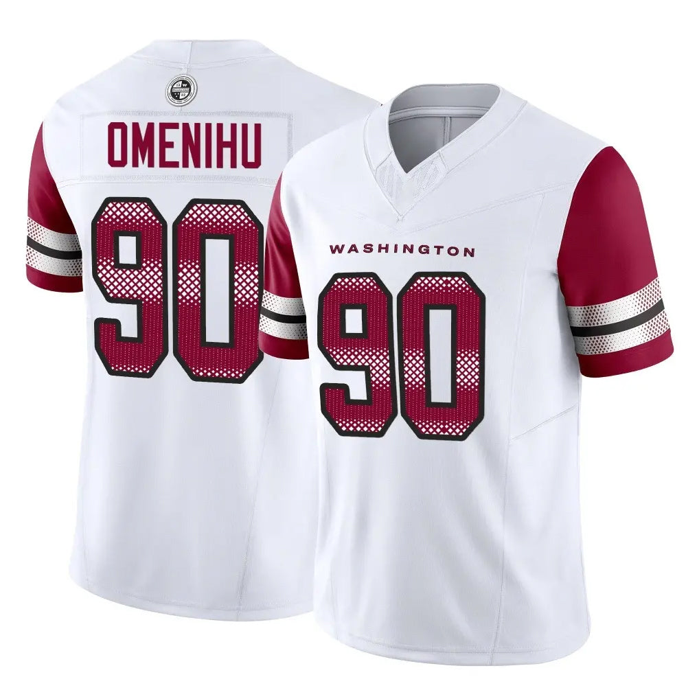 Friene W.Commanders #90 Charles Omenihu Player White Vapor F.U.S.E. Limited Home Game Stitched Jerseys