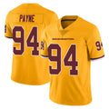 Friene W.Commanders #94 Daron Payne Player Gold Limited Color Rush Home Game Stitched Jerseys