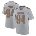 Friene W.Commanders #94 Daron Payne Player Gray Atmosphere Fashion Home Game Stitched Jerseys