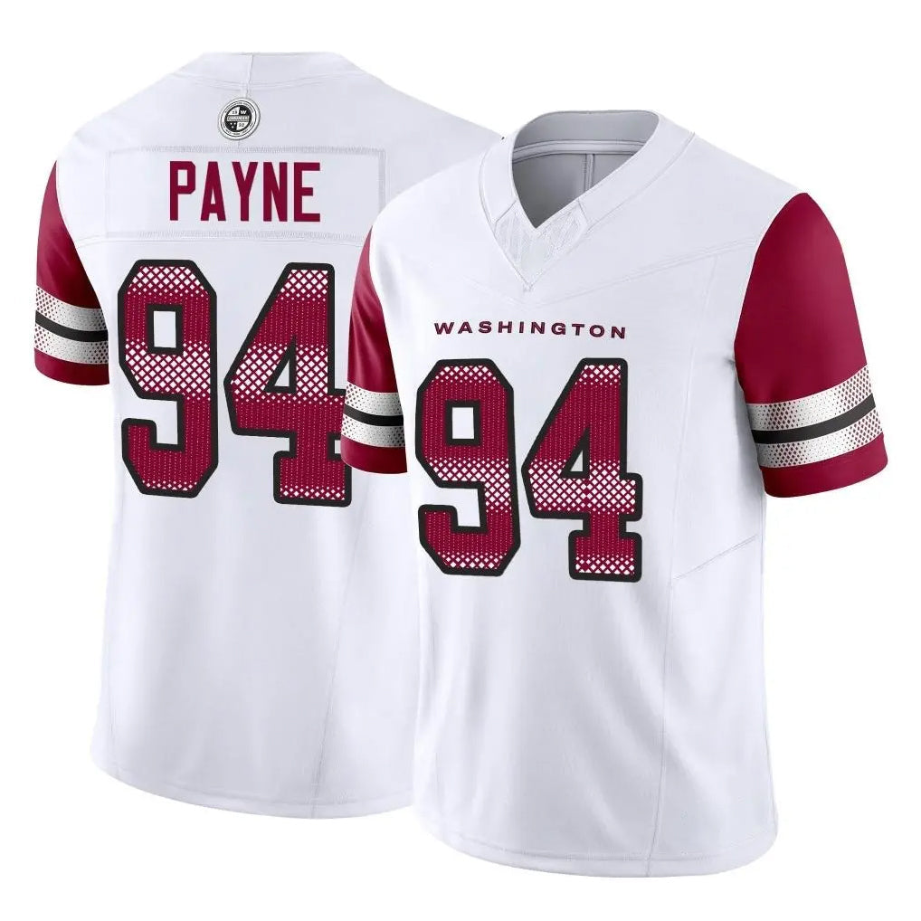 Friene W.Commanders #94 Daron Payne Player White Tundra Fashion Home Game Stitched Jerseys