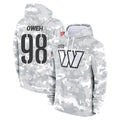 Friene W.Commanders #98 Odafe Oweh Player Arctic Camo Limited Salute to Service Pullover Hoodies Game Stitched Jerseys
