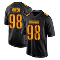 Friene W.Commanders #98 Odafe Oweh Player Black Carbon Fashion Home Game Stitched Jerseys