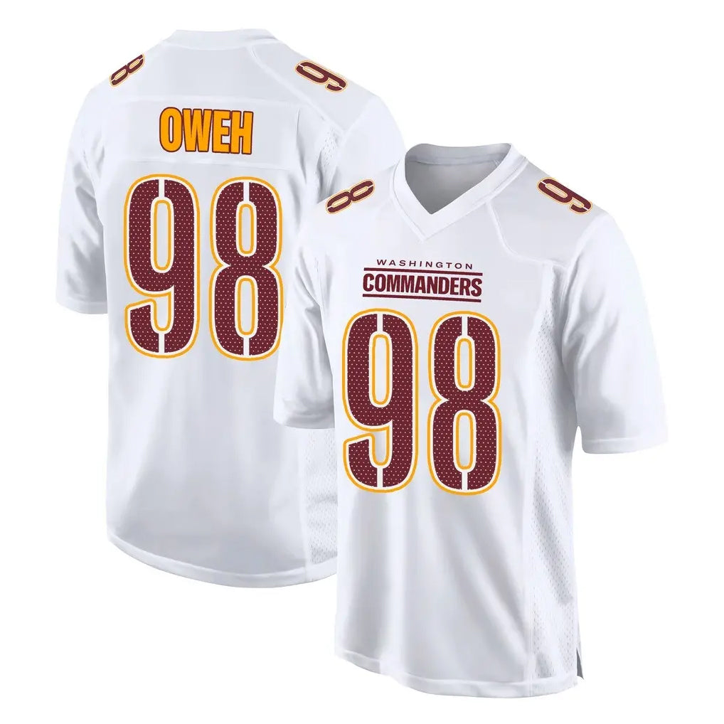 Friene W.Commanders #98 Odafe Oweh Player White Tundra Fashion Home Game Stitched Jerseys