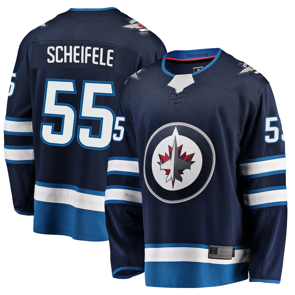 Friene W.Jets #55 Mark Scheifele Navy Breakaway Replica Jerseys