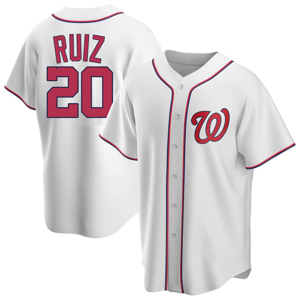 Friene W.Nationals #20 Keibert Ruiz Player White Game Stitched Jerseys