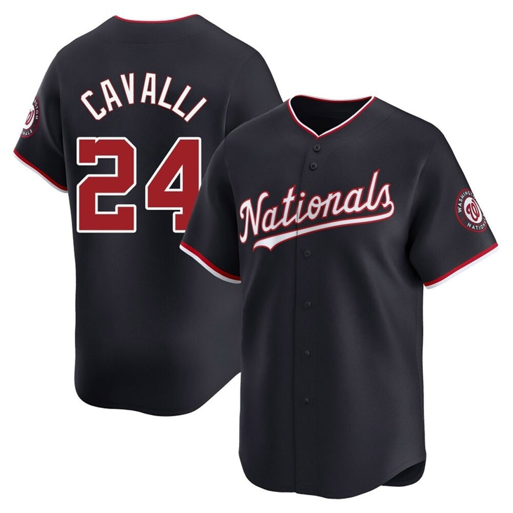 Friene W.Nationals #24 Cade Cavalli Player Navy Alternate Limited Replica Jerseys