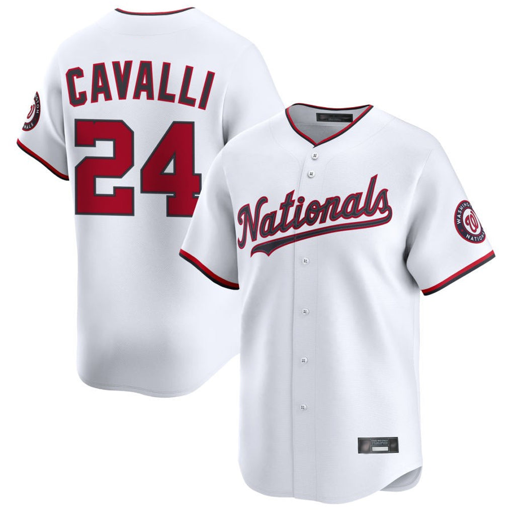 Friene W.Nationals #24 Cade Cavalli Player White Limited Stitched Jerseys
