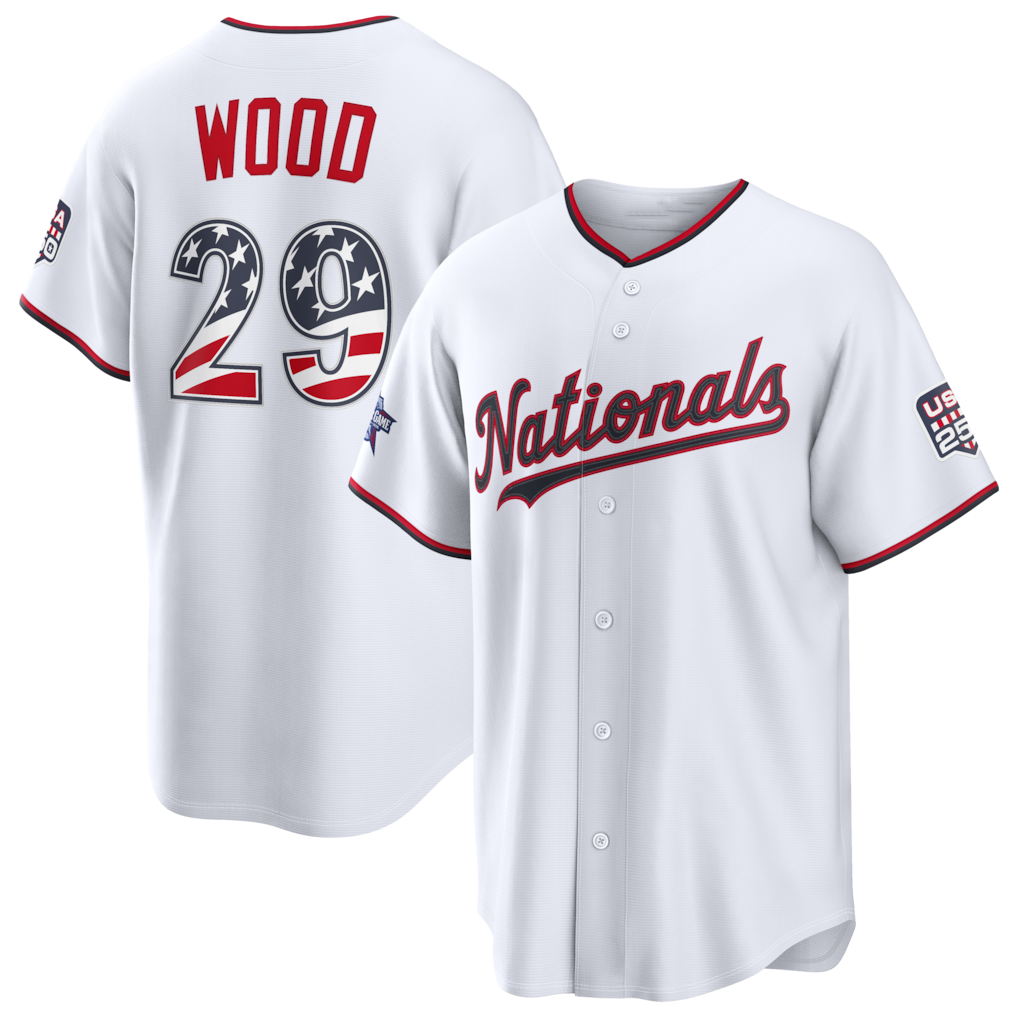 Friene W.Nationals #29 James Wood White 2026 All-Star Edition Stars & Stripes Stadium Jerseys