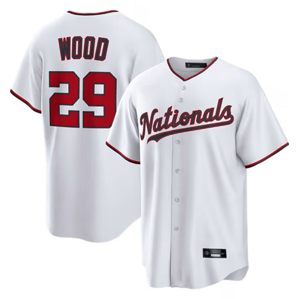 Friene W.Nationals #29 James Wood Player White Home Limited Replica Stitched Jerseys