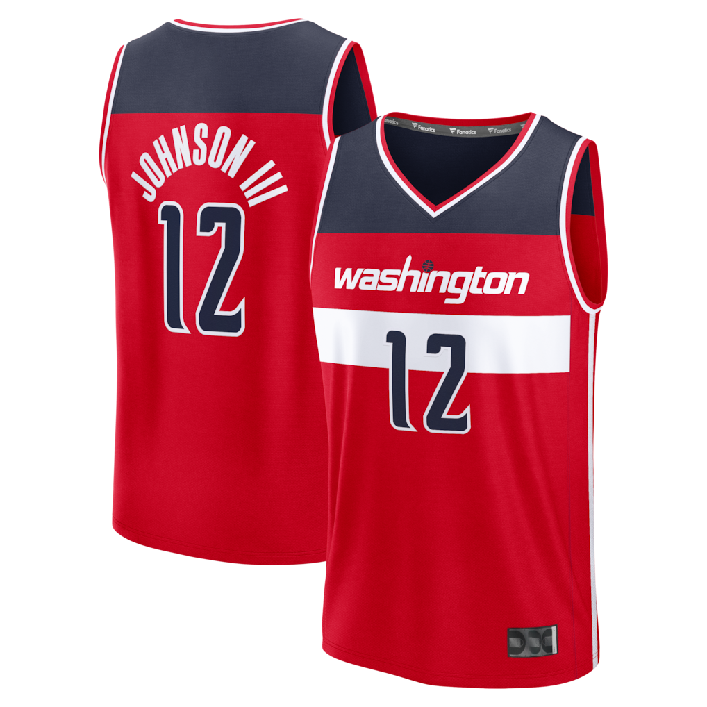 Friene W.Wizards #12 Tre Johnson III  Red Fast Break Replica Jerseys - Icon Edition