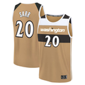 Friene W.Wizards #20 Alex Sarr Gold 202526 City Edition Fast Break Jerseys