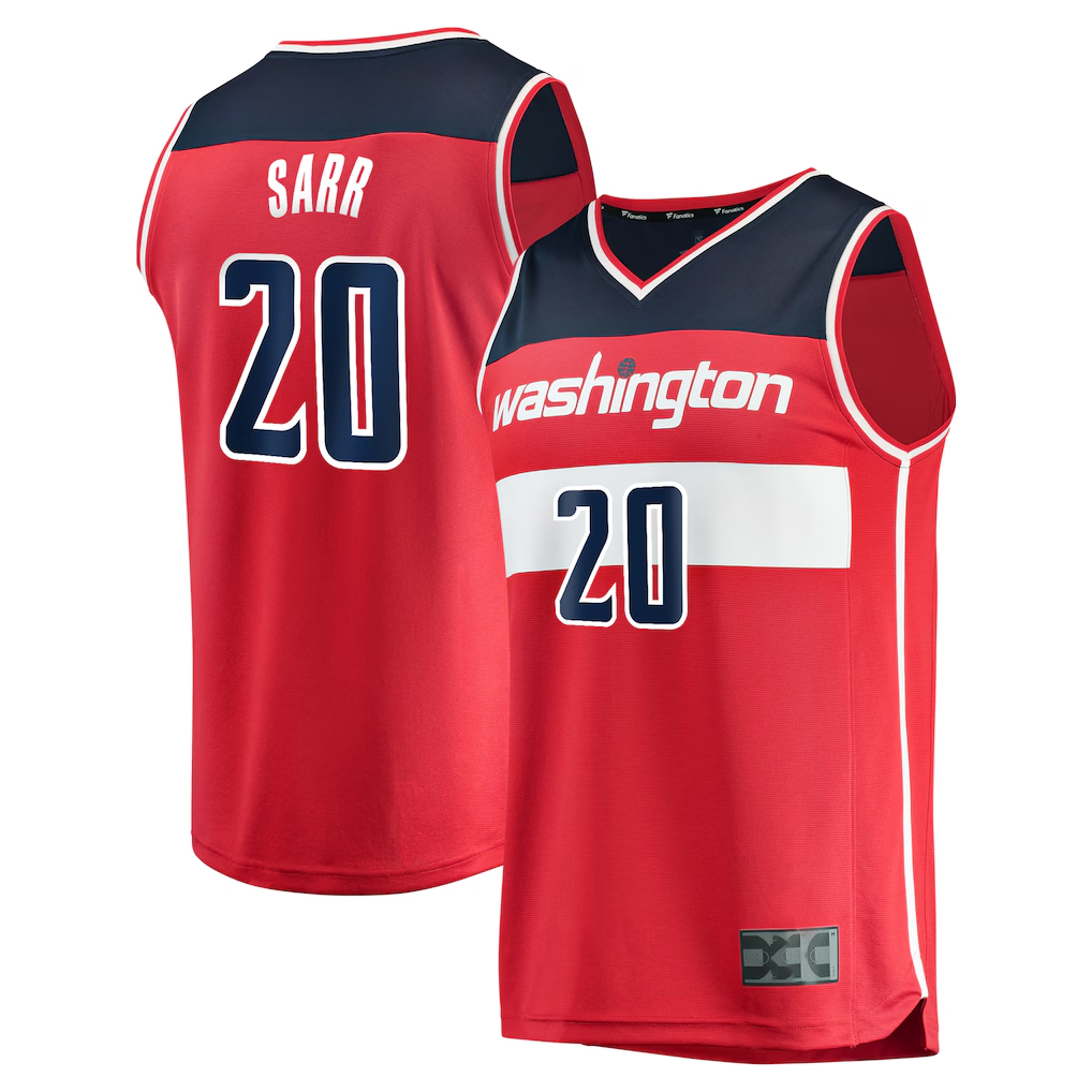 Friene W.Wizards #20 Alexandre Sarr Red Fast Break Replica Player Jerseys - Icon Edition