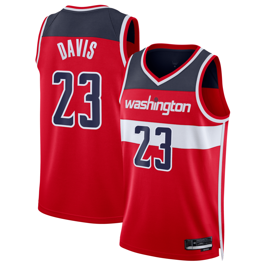 Friene W.Wizards #23 Anthony Davis Red Swingman Jerseys - Icon Edition