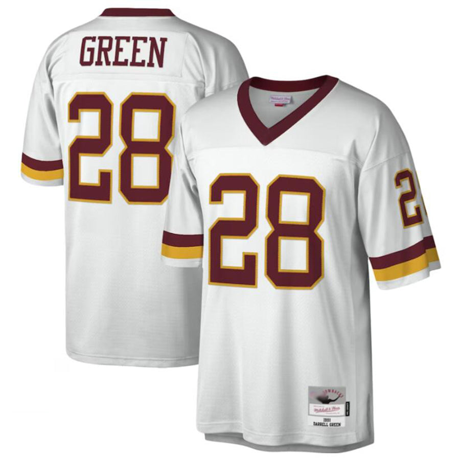 Friene W.Commanders #28 Darrell Green Mitchell & Ness White Legacy Replica Jersey Stitched Jerseys